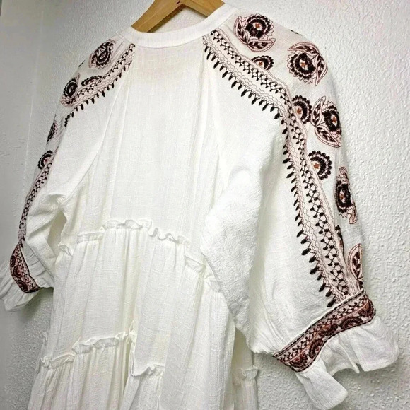 EN CRÈME WAY OF LIFE COTTON EMBROIDERED MIDIDRESS SIZE S - Picture 10 of 13